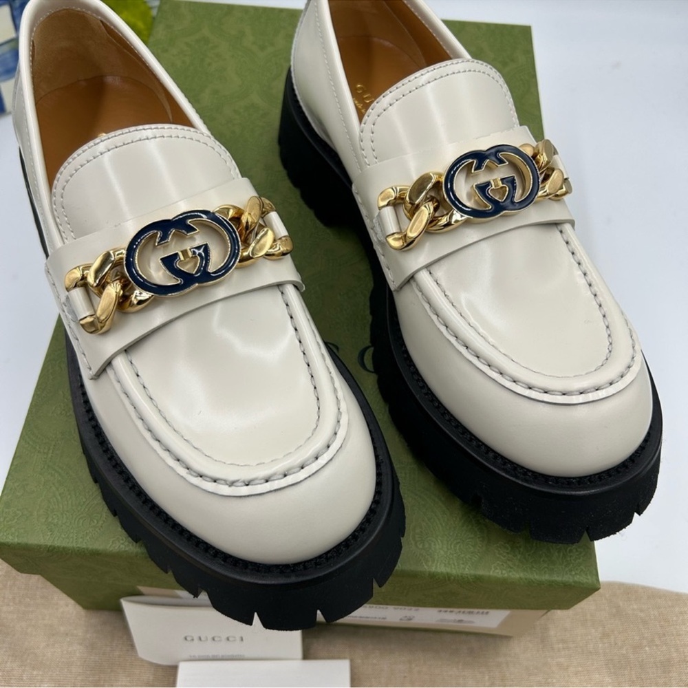 Women’s Gucci, inner locking GG patent leather loafer size 40 made in Italy - Picture 2 of 16